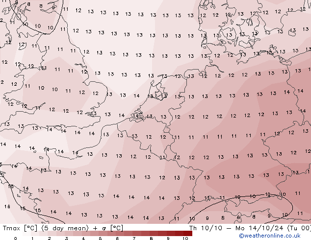 Temperature High (2m) CFS 星期三 17.07.2024 00 UTC