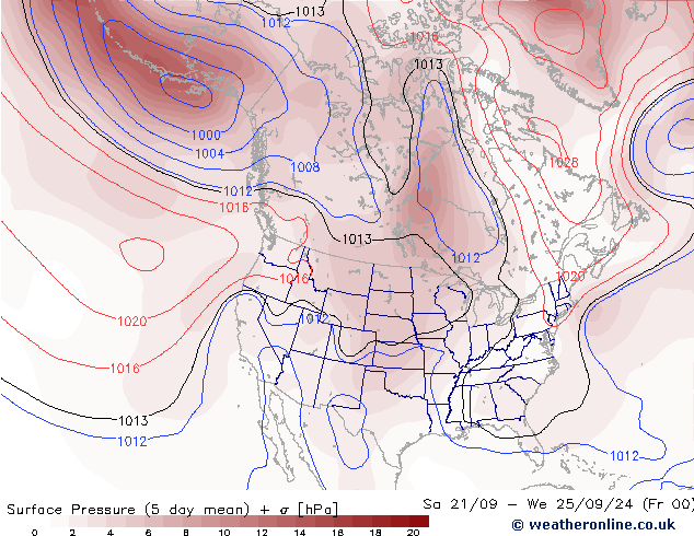 Pressione al suolo CFS lun 23.09.2024 12 UTC