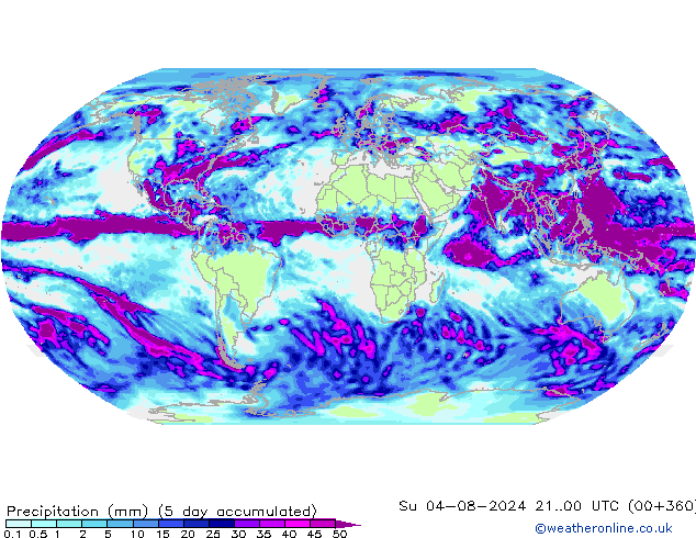 Neerslag CFS zo 21.07.2024 00 UTC