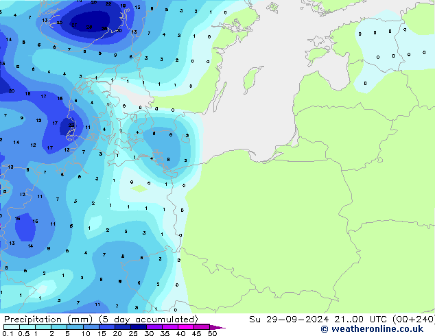 Precipitation CFS Sa 21.09.2024 12 UTC