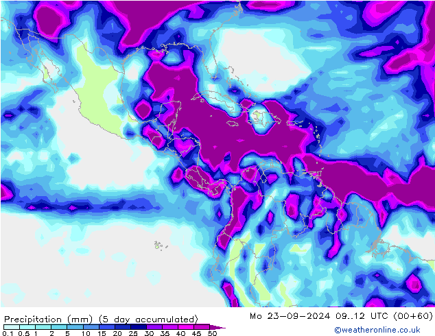 Precipitation CFS Mo 23.09.2024 12 UTC