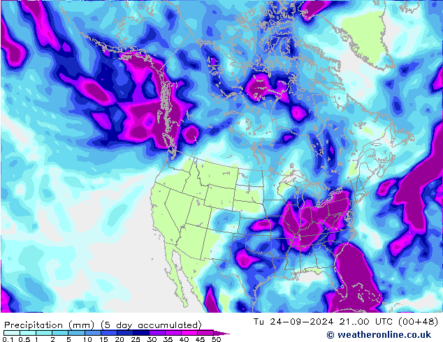 Precipitazione CFS lun 23.09.2024 12 UTC