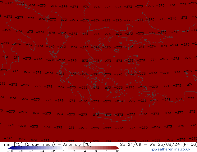 temperatura mín. (2m) CFS Dom 06.10.2024 00 UTC