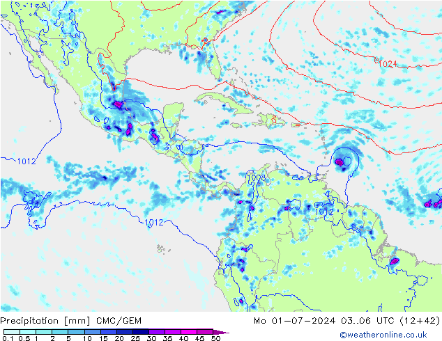 Neerslag CMC/GEM ma 01.07.2024 06 UTC