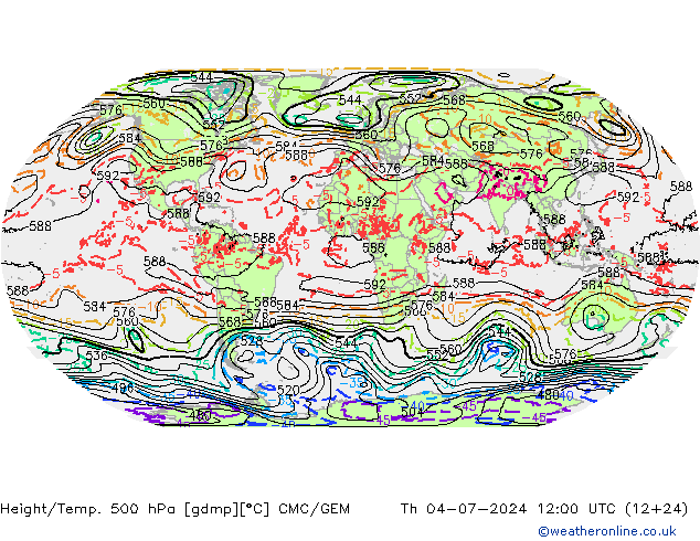 Hoogte/Temp. 500 hPa CMC/GEM do 04.07.2024 12 UTC