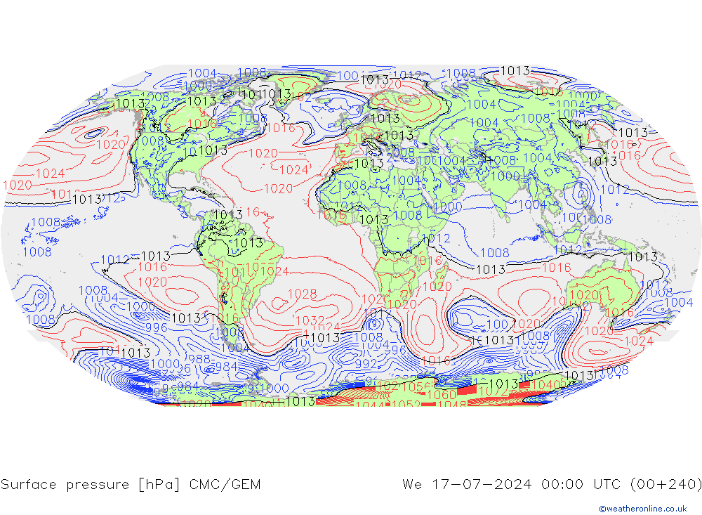 Luchtdruk (Grond) CMC/GEM wo 17.07.2024 00 UTC