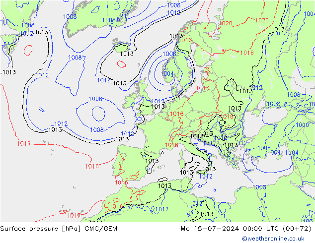 Luchtdruk (Grond) CMC/GEM ma 15.07.2024 00 UTC