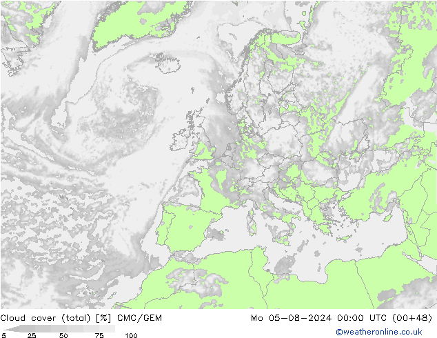 云 (总) CMC/GEM 星期一 05.08.2024 00 UTC