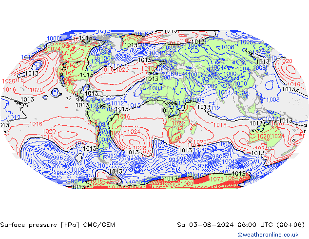 Luchtdruk (Grond) CMC/GEM za 03.08.2024 06 UTC