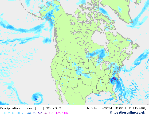 Totale neerslag CMC/GEM do 08.08.2024 18 UTC