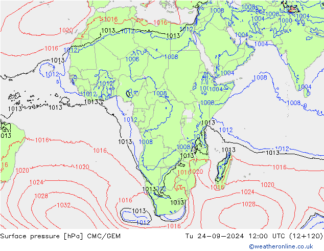 ciśnienie CMC/GEM wto. 24.09.2024 12 UTC