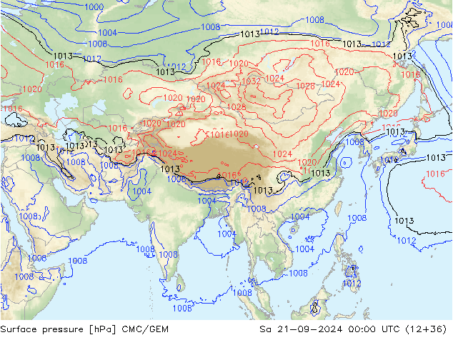 pression de l'air CMC/GEM sam 21.09.2024 00 UTC