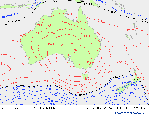 Bodendruck CMC/GEM Fr 27.09.2024 00 UTC