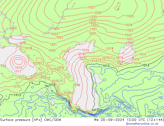 Presión superficial CMC/GEM mié 25.09.2024 12 UTC