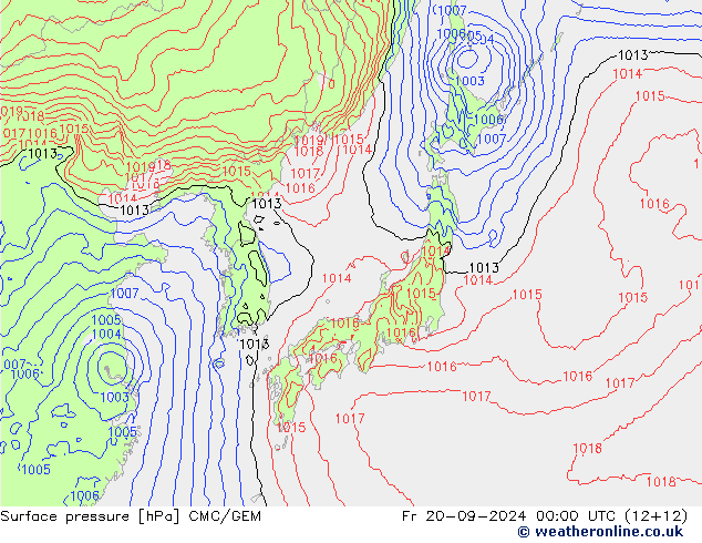 ciśnienie CMC/GEM pt. 20.09.2024 00 UTC