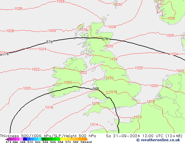 Theta-e 850hPa CMC/GEM sam 21.09.2024 12 UTC