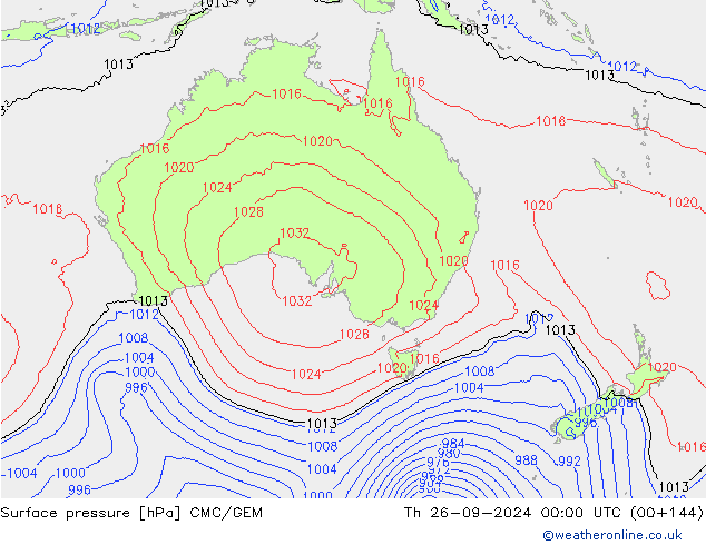 Luchtdruk (Grond) CMC/GEM do 26.09.2024 00 UTC