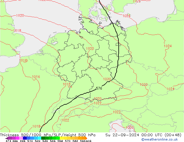 Theta-e 850hPa CMC/GEM zo 22.09.2024 00 UTC