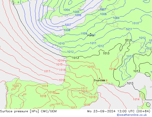 Bodendruck CMC/GEM Mo 23.09.2024 12 UTC