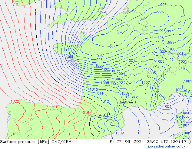 Yer basıncı CMC/GEM Cu 27.09.2024 06 UTC