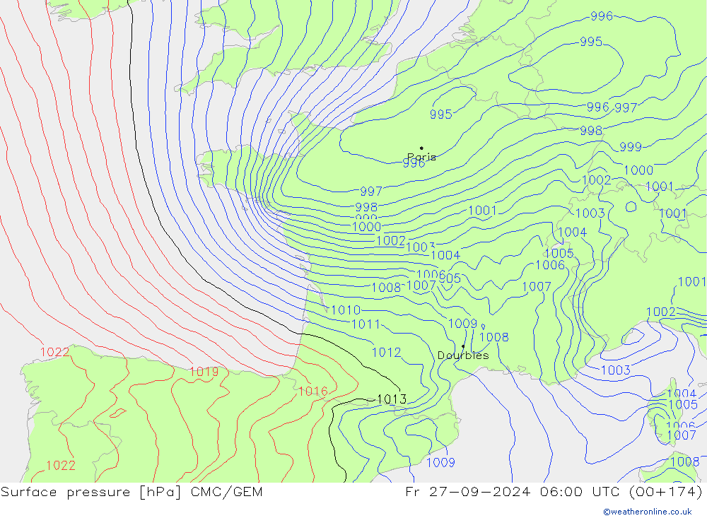 Yer basıncı CMC/GEM Cu 27.09.2024 06 UTC