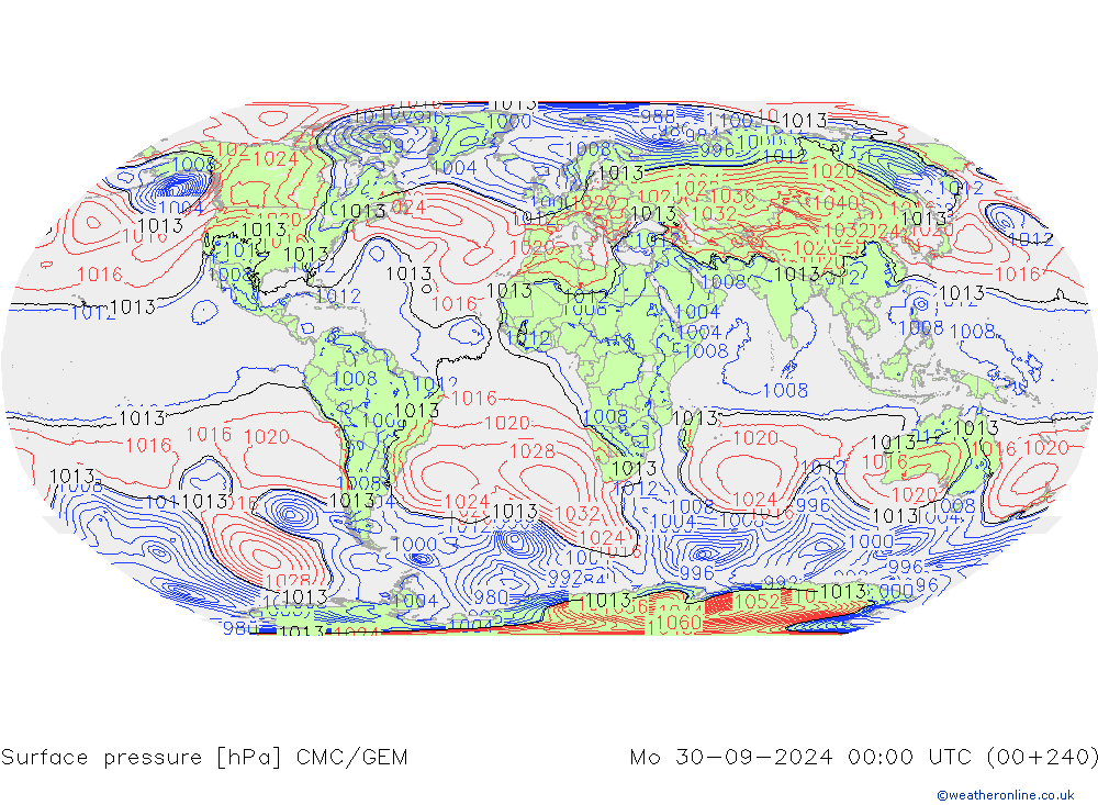 Luchtdruk (Grond) CMC/GEM ma 30.09.2024 00 UTC