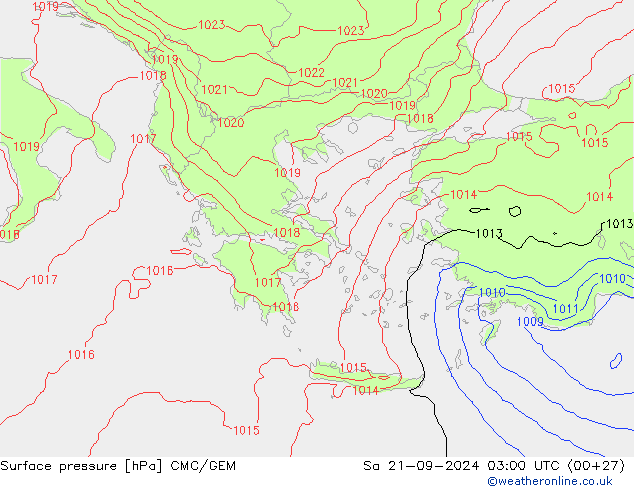 pression de l'air CMC/GEM sam 21.09.2024 03 UTC