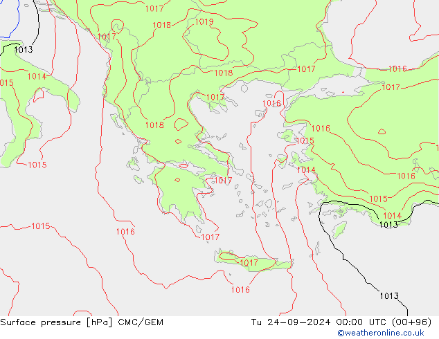 Presión superficial CMC/GEM mar 24.09.2024 00 UTC