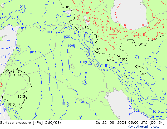 Yer basıncı CMC/GEM Paz 22.09.2024 06 UTC