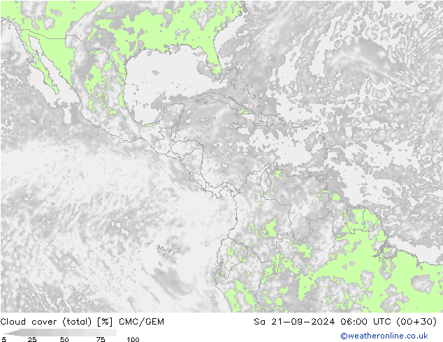 Nubi (totali) CMC/GEM sab 21.09.2024 06 UTC