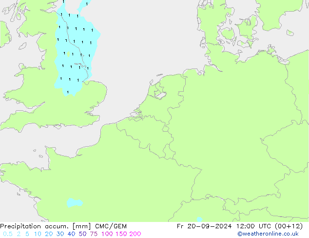 Precipitation accum. CMC/GEM  20.09.2024 12 UTC