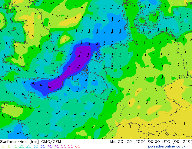 Bodenwind CMC/GEM Mo 30.09.2024 00 UTC