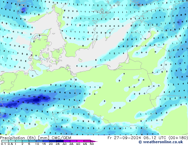 opad (6h) CMC/GEM pt. 27.09.2024 12 UTC