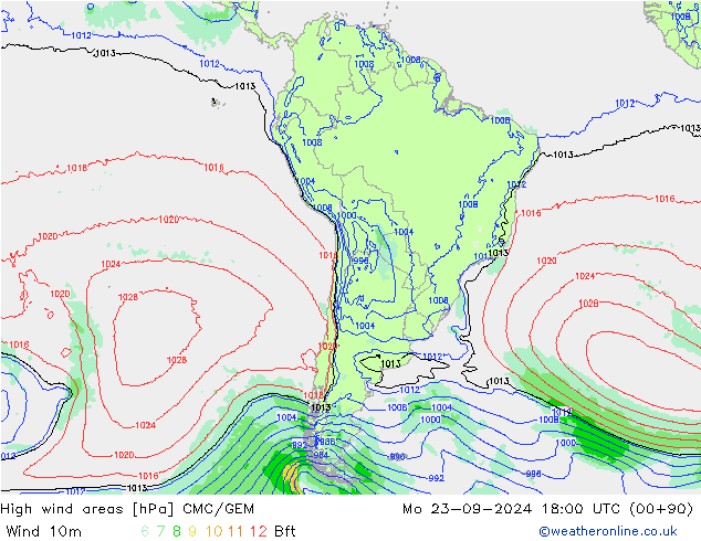 Windvelden CMC/GEM ma 23.09.2024 18 UTC