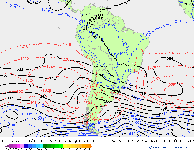 Theta-e 850hPa CMC/GEM Mi 25.09.2024 06 UTC