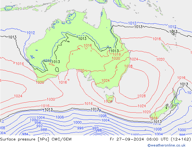 Presión superficial CMC/GEM vie 27.09.2024 06 UTC