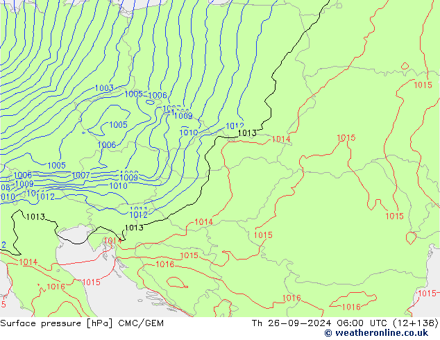 Pressione al suolo CMC/GEM gio 26.09.2024 06 UTC