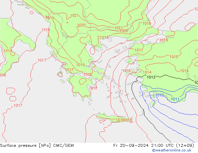 ciśnienie CMC/GEM pt. 20.09.2024 21 UTC