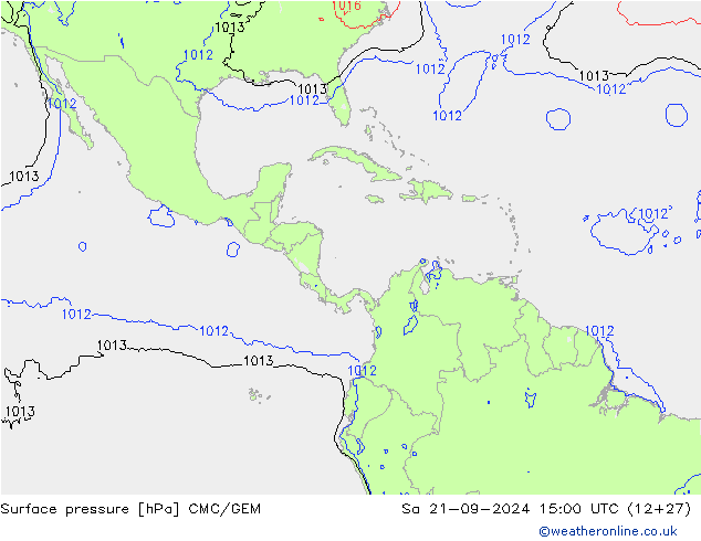 Pressione al suolo CMC/GEM sab 21.09.2024 15 UTC