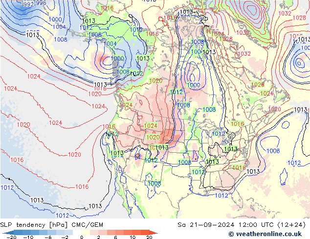 Drucktendenz CMC/GEM Sa 21.09.2024 12 UTC