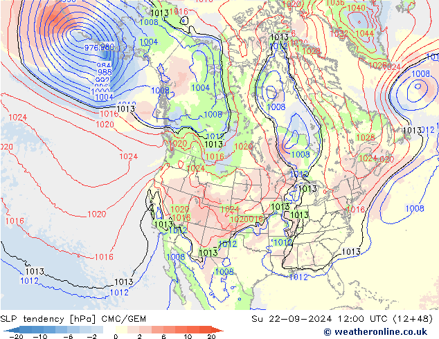 Drucktendenz CMC/GEM So 22.09.2024 12 UTC