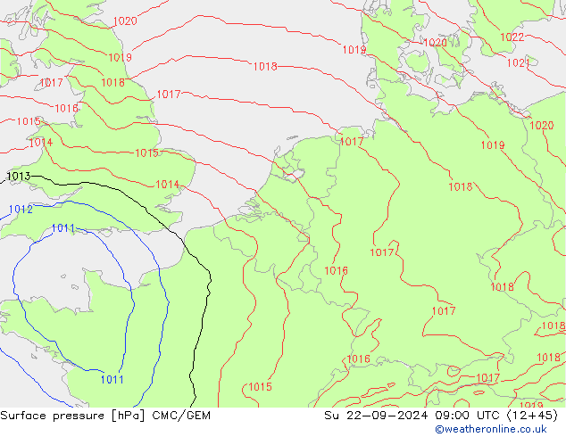 Yer basıncı CMC/GEM Paz 22.09.2024 09 UTC