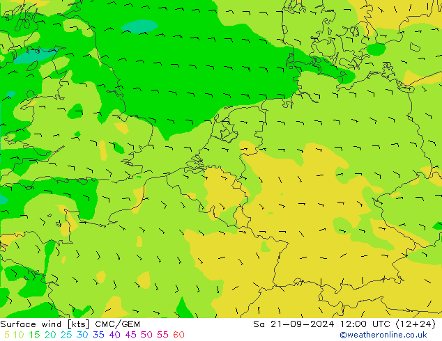 Rüzgar 10 m CMC/GEM Cts 21.09.2024 12 UTC