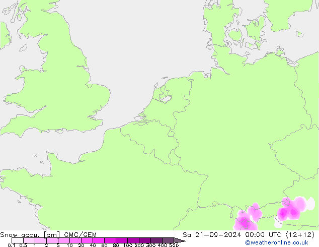 Schneemenge CMC/GEM Sa 21.09.2024 00 UTC