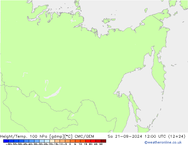 Height/Temp. 100 hPa CMC/GEM So 21.09.2024 12 UTC