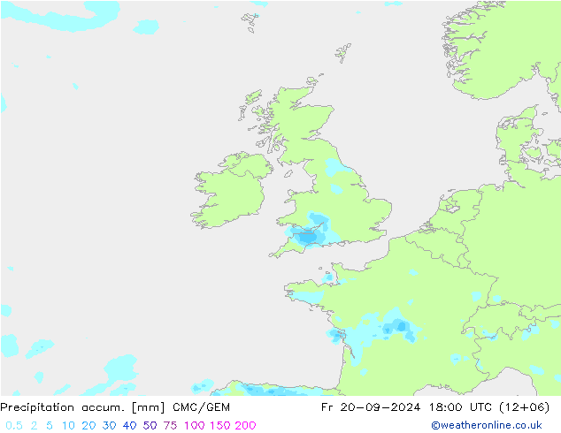 Totale neerslag CMC/GEM vr 20.09.2024 18 UTC