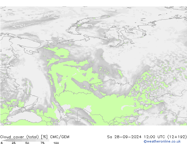 Nubi (totali) CMC/GEM sab 28.09.2024 12 UTC