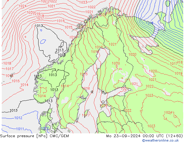 ciśnienie CMC/GEM pon. 23.09.2024 00 UTC