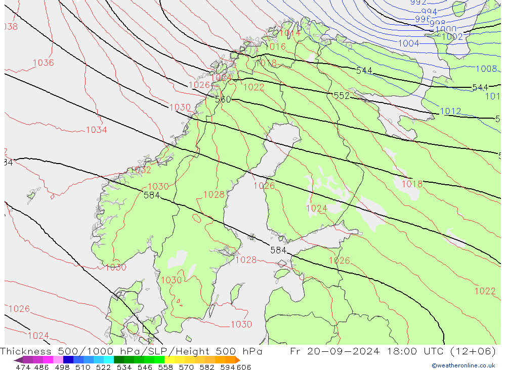 Theta-e 850hPa CMC/GEM Fr 20.09.2024 18 UTC