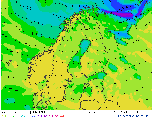 Bodenwind CMC/GEM Sa 21.09.2024 00 UTC